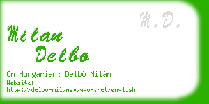 milan delbo business card